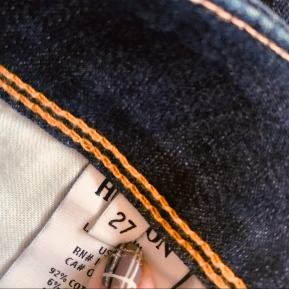 Hudson Ginny Crop Straight Jeans w/ Cuff Sz 27 - Picture 4 of 8